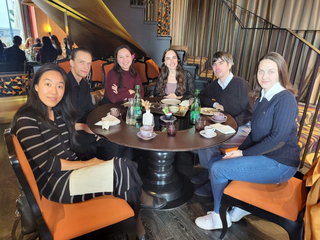 Group in a restaurant